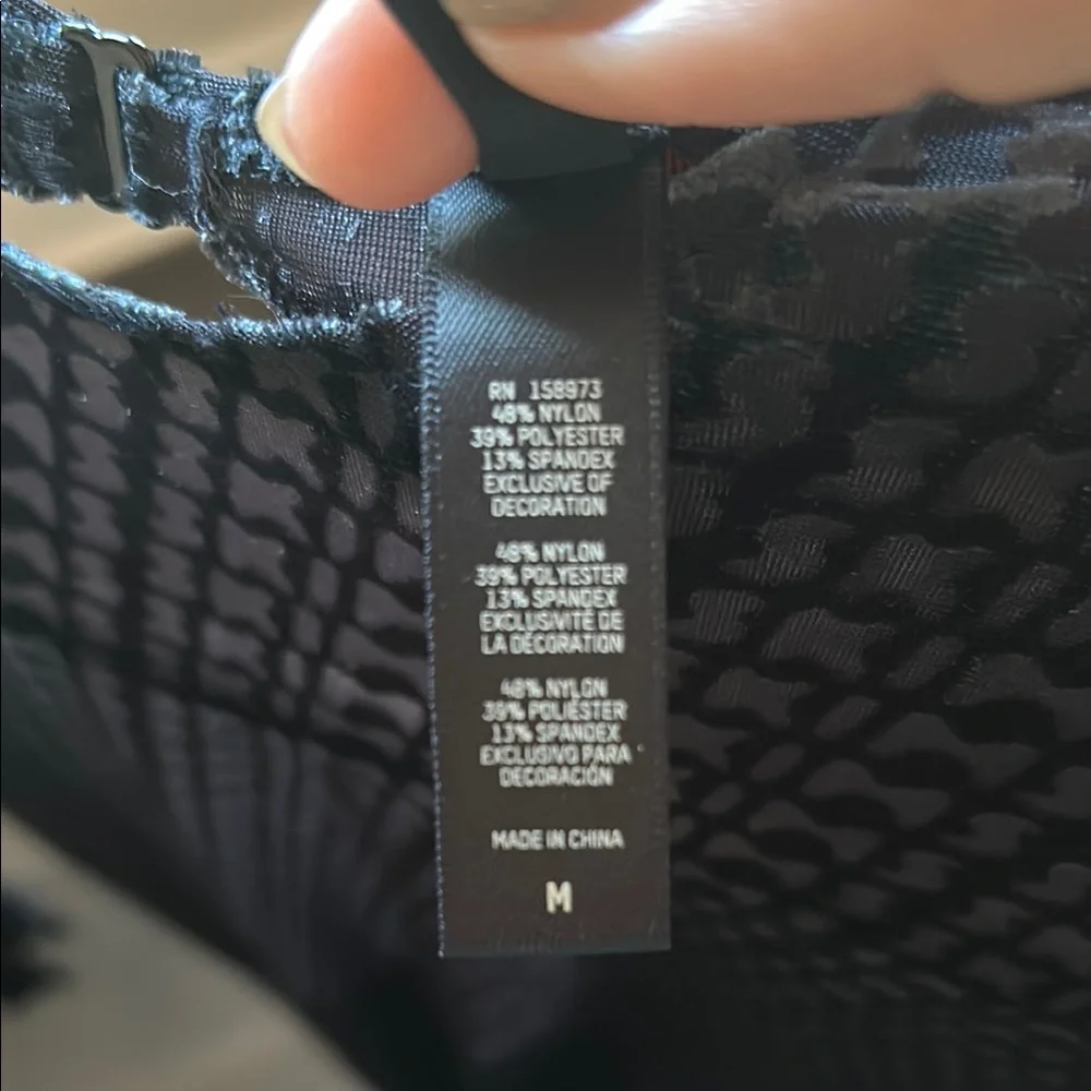 SKIMS Black Mesh Jumpsuit with keyhole back, built in gloves - Picture 10 of 15